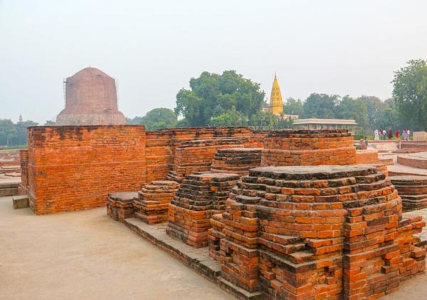 The Dhamek Stupa at Sarnath.